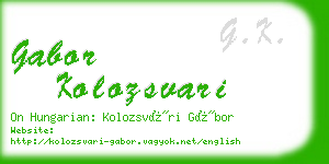 gabor kolozsvari business card